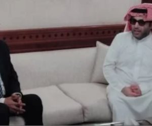 ضياء رشوان يستقبل تركى آل الشيخ فى بداية زيارة رسمية لمصر.. صور