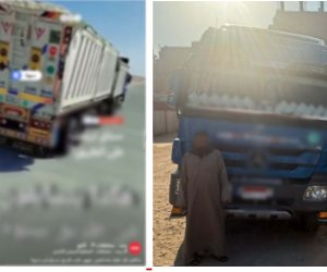 القبض على قائدى سيارتين نقل لسيرهما برعونة بأحد الطرق فى مطروح