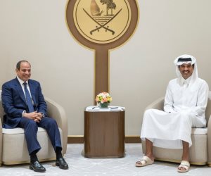 الرئيس السيسى وأمير قطر يؤكدان رفضهما أي أعمال عسكرية توسع دائرة الصراع 