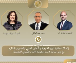 وزير الخارجية يبحث هاتفياً مع نظيره الفرنسي التطورات الإقليمية الجارية وخفض التصعيد في المنطقة