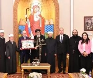 البابا تواضروس الثانى يستقبل قاضى قضاة فلسطين