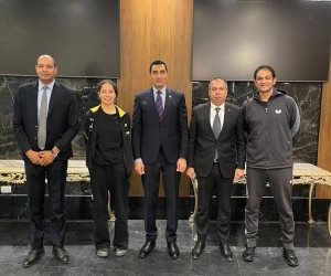وزير الشباب والرياضة يستقبل اللاعبة هنا جودة بعد إنجازها التاريخي والتأهل لربع نهائي كأس العالم لتنس الطاولة