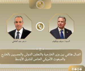 وزير الخارجية يبحث مع المبعوث الأمريكي الخاص للشرق الأوسط آخر مستجدات الوضع الإقليمي