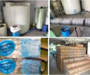 ضبط مصنع مياه معدنية مغشوشة و15 طن منتجات غير صالحة بالغربية
