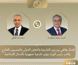 وزير الخارجية يتلقى اتصالا هاتفيا من نظيره الباكستاني لبحث مسار المفاوضات الأمريكية - الإيرانية 