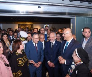 وزير التعليم العالي ومحافظ الإسكندرية ومدير مكتبة الإسكندرية يفتتحون معرض "عشرون عامًا من الحفائر في حدائق الشلالات"