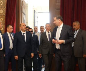 علاء فاروق يستقبل وزيري العمل والمجالس النيابية ومحافظ الجيزة في جولة تفقدية للمتحف الزراعي