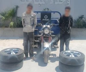 ضبط شخصين لسرقة إطارات سيارة بزهراء المعادي