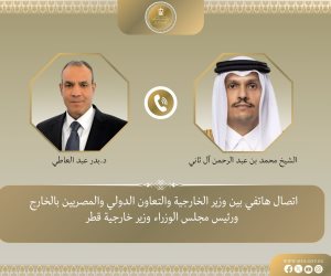 وزير الخارجية يبحث هاتفياً مع رئيس مجلس الوزراء وزير خارجية قطر جهود خفض التصعيد الإقليمي