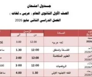 فى الجيزة.. جدول امتحان الفصل الدراسى الثانى لطلاب الصف الأول الثانوى 