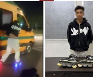 كشف ملابسات تشبث طالب بسيارة إسعاف بإستخدام حذاء "تزلج" معرضاً حياته للخطر بالشرقية