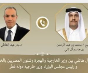 وزير الخارجية يبحث مع نظيره القطري خفض التصعيد الإقليمي