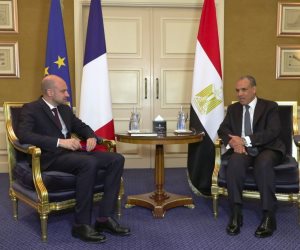 وزير الخارجية ونظيره الفرنسي يبحثان العلاقات الثنائية ومستجدات الأوضاع الإقليمية