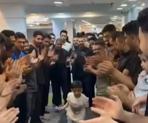 وسط تصفيق حار.. ممر شرفي لطفل إماراتي بعد رحلة علاج ناجحة بمصر (فيديو)