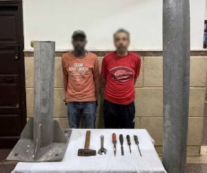 كشف ملابسات قيام أحد الأشخاص بسرقة حديد أعمدة الإنارة بإحدى المناطق بالإسماعيلية