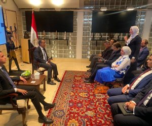 وزير الخارجية يلتقي بأعضاء الجالية المصرية في اليابان 
