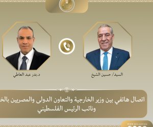 اتصال هاتفي بين وزير الخارجية ونائب رئيس دولة فلسطين لبحث تطورات الأوضاع في الأراضي الفلسطينية