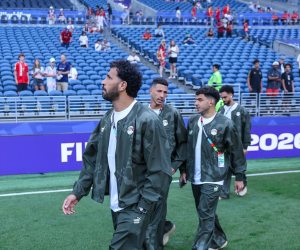 لاعبو منتخب الفراعنة يتفقدو أرضية ملعب لومن فيلد قبل انطلاق مباراة بلجيكا.. صور