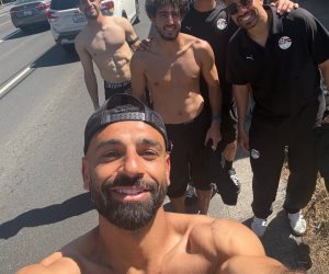 محمد صلاح يوثق لحظة إحتفاله بالفوز على نيوزيلندا في شوارع أمريكا.. صورة