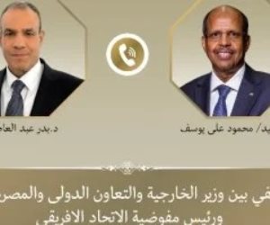 وزير الخارجية ورئيس مفوضية الاتحاد الأفريقى يبحثان تعزيز السلم والأمن بأفريقيا