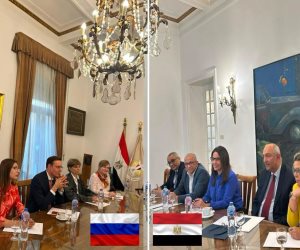 وزيرة الثقافة تبحث إقامة معارض للفن التشكيلي بمتحف «بوشكين» الروسي
