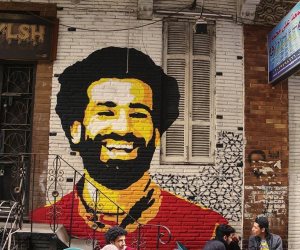  صور محمد صلاح أسطورة مصر في كأس العالم تتحول إلى جداريات فنية
