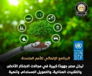 البرنامج الإنمائي للأمم المتحدة يشيد بالجهود التي تبذلها مصر في تنفيذ أهداف التنمية المستدامة 