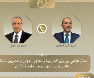 اتصال هاتفي بين وزير الخارجية ونظيره الأردني لبحث التطورات الإقليمية وجهود خفض التصعيد