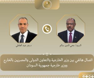 وزير الخارجية يبحث مع نظيره السوداني سبل تعزيز العلاقات الثنائية وتطورات الأوضاع بالسودان