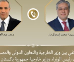 وزير الخارجية يبحث مع نظيره الباكستانى أهمية خفض التصعيد وايقاف العمليات العسكرية