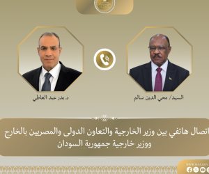 وزير الخارجية يبحث هاتفياً مع نظيره السوداني العلاقات الثنائية وتطورات الأوضاع في السودان