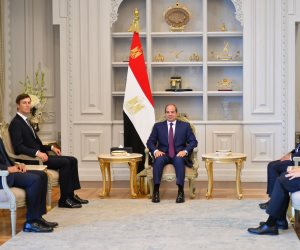 خلال لقائه «كوشنر».. الرئيس السيسي يؤكد على أهمية تسوية أزمات المنطقة حفاظًا على الاستقرار الإقليمي