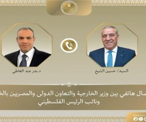اتصال هاتفي بين وزير الخارجية ونائب رئيس دولة فلسطين
