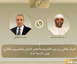 اتصال هاتفي بين وزير الخارجية ونظيره التشادي لبحث سبل تعزيز العلاقات الثنائية وتنسيق المواقف