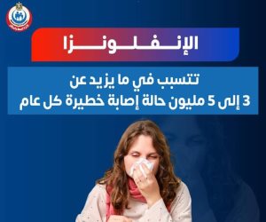 تتسبب فيما يزيد عن 3 ملايين إلى 5 ملايين حالة إصابة خطيرة سنوياً.. 300 ألف جرعة من لقاح الإنفلونزا.توفرها «فاكسيرا»