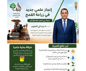 «الريف المصري الجديد» نجح في زراعته على المياه المالحة.. مصر تحقق أعلى معدل تاريخي في توريد القمح المحلي