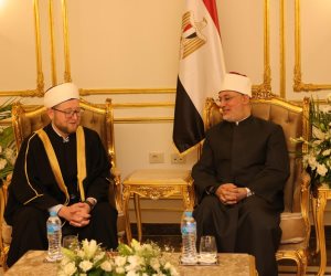مفتي الجمهورية يلتقي نائب رئيس الإدارة الدينية لمسلمي روسيا رئيس مجلس شورى المفتين