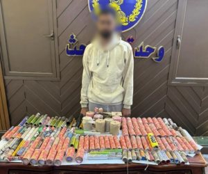 ضبط شخص بالغربية لإدارته صفحة على مواقع التواصل للترويج لبيع الألعاب النارية