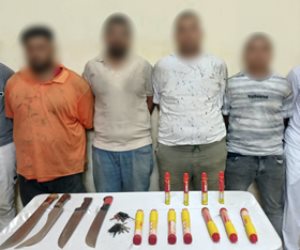 ضبط (6) متهمين في واقعة التعدي على شقيق مالك مقهى بالسويس