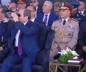 الرئيس السيسى ونظيره القبرصى يشاهدان عروضا جوية متميزة فى العلمين