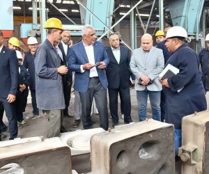 وزير الدولة للإنتاج الحربي يتابع كفاءة التشغيل ومعدلات الإنتاج بشركة حلوان للمسبوكات