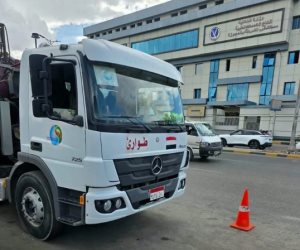 شركة مياه الجيزة تدفع بمعدات الشفط وفرق الطوارئ للمحاور الحيوية تحسبا للتقلبات الجوية