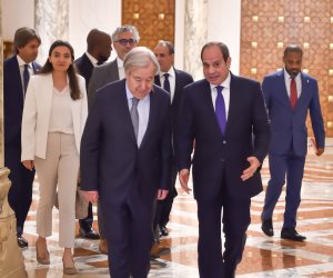 فخامة الرئيس السيسى يستقبل سكرتير عام الأمم المتحدة ويثمن مواقفه تجاه القضية الفلسطينية