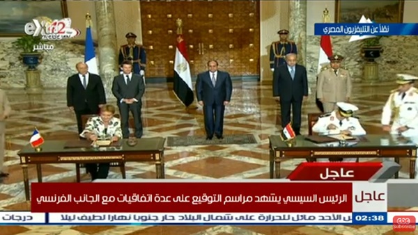 بالفيديو.. مصر توقع صفقة ميسترال  بحضور السيسي 