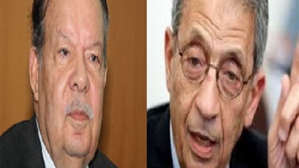 عمرو موسى وفتحي سرور يصلان  عزاء البلتاجي 
