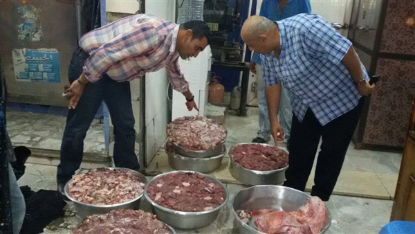 ضبط ٤٥٠ كيلو لحوم غير صالحة للاستهلاك الآدمى بدمياط