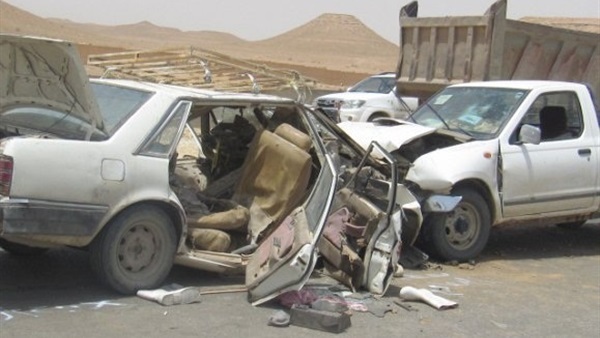 بالأسماء.. إصابة 3 في حادث تصادم بالوادي الجديد