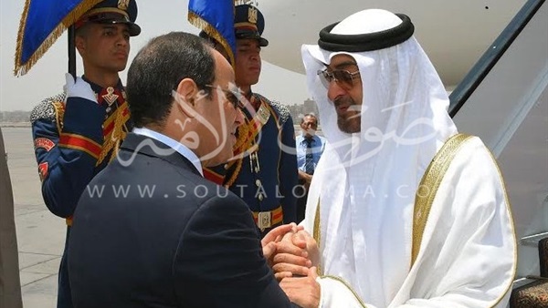 ولي عهد أبو ظبي يغادر القاهرة بعد لقاء «السيسي»