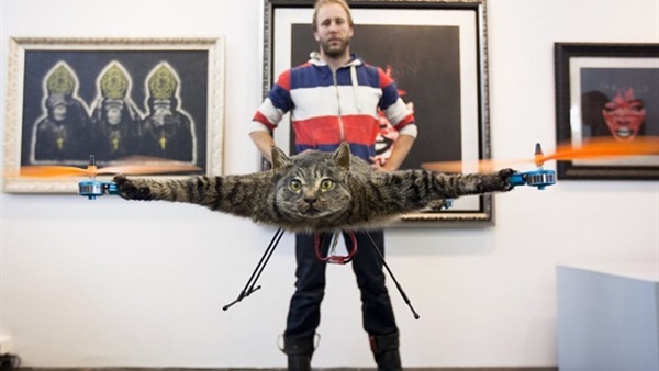 بالصور.. فنان يحول الحيوانات النافقة إلى طائرات دون طيار