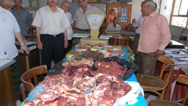 ضبط  295 كيلو لحوم فاسدة داخل ثلاجة بالقليوبية